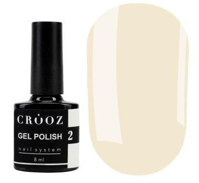 Гель лак Crooz Gel Polish №002, кремовий, 8 мл