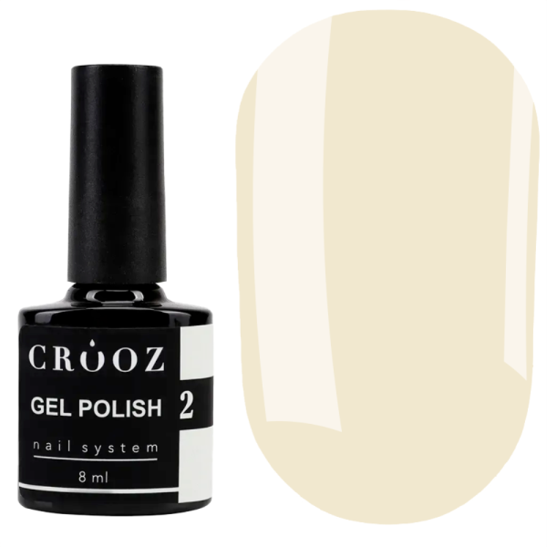 Гель лак Crooz Gel Polish №002, кремовий, 8 мл
