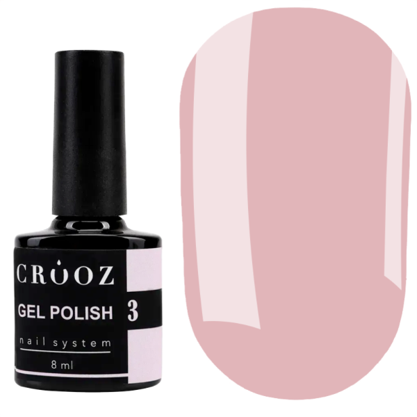 Гель лак Crooz Gel Polish №003, рожевий, 8 мл