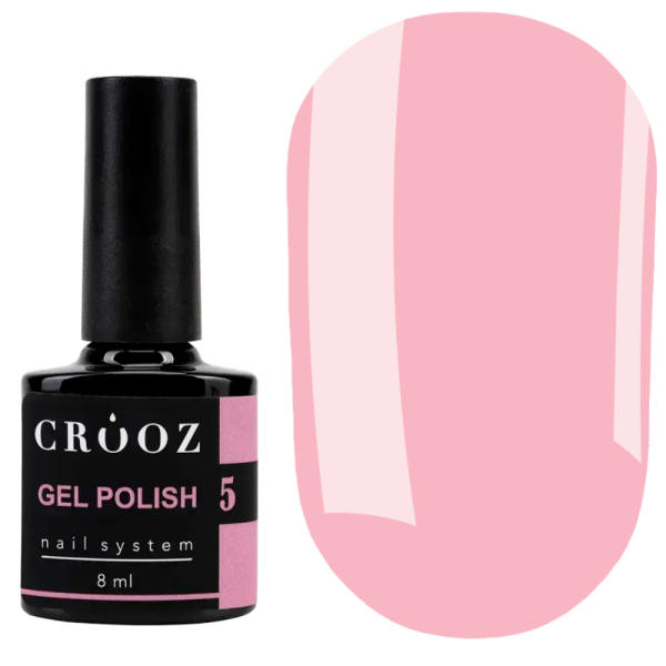 Гель лак Crooz Gel Polish №005, пудрово-рожевий, 8 мл
