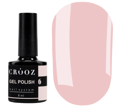 Гель лак Crooz Gel Polish №006, кремово-розовый, 8 мл