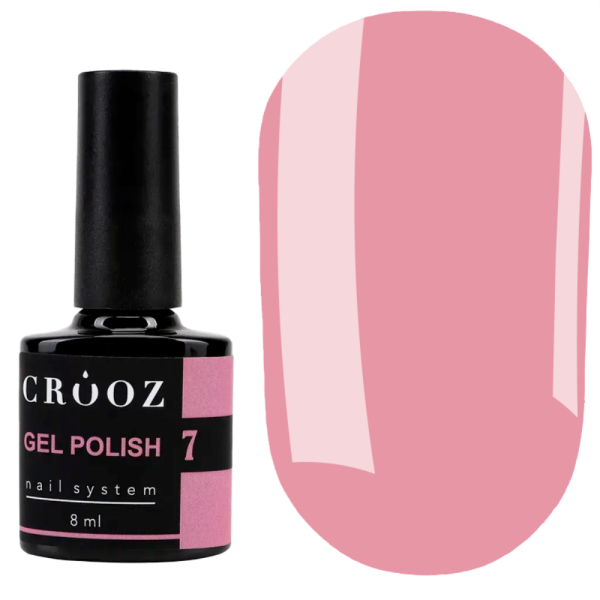 Гель лак Crooz Gel Polish №007, насичено рожевий, 8 мл