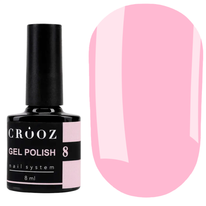 Гель лак Crooz Gel Polish №008, нежно-розовый, 8 мл