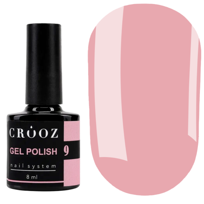 Гель лак Crooz Gel Polish №009, рожевий, 8 мл