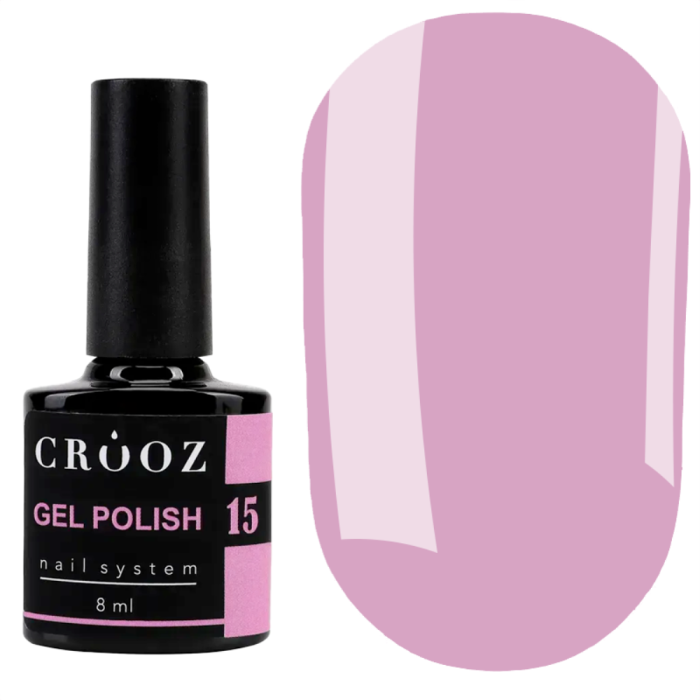 Гель лак Crooz Gel Polish №015, глубокий розовый, 8 мл