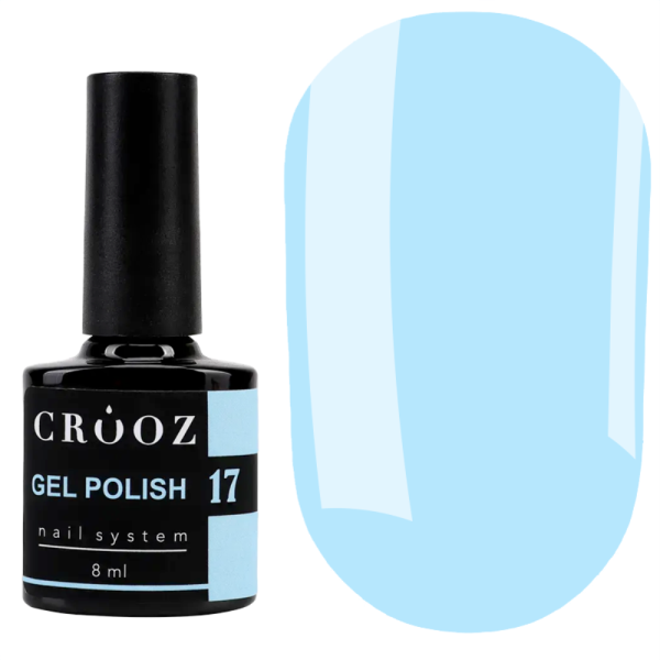 Гель лак Crooz Gel Polish №017, блакитний, 8 мл