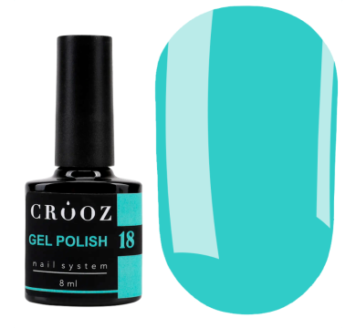 Гель лак Crooz Gel Polish №018, аквамариновый, 8 мл