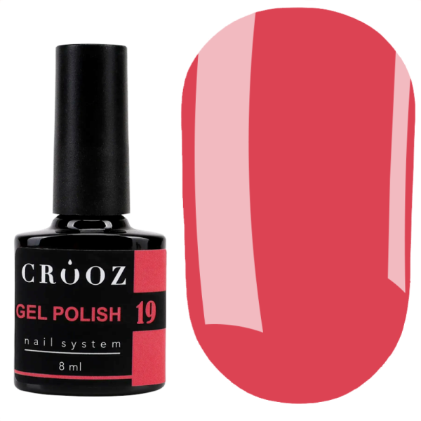 Гель лак Crooz Gel Polish №019, червоно-малиновий, 8 мл