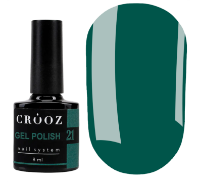 Гель лак Crooz Gel Polish №021, зеленый, 8 мл