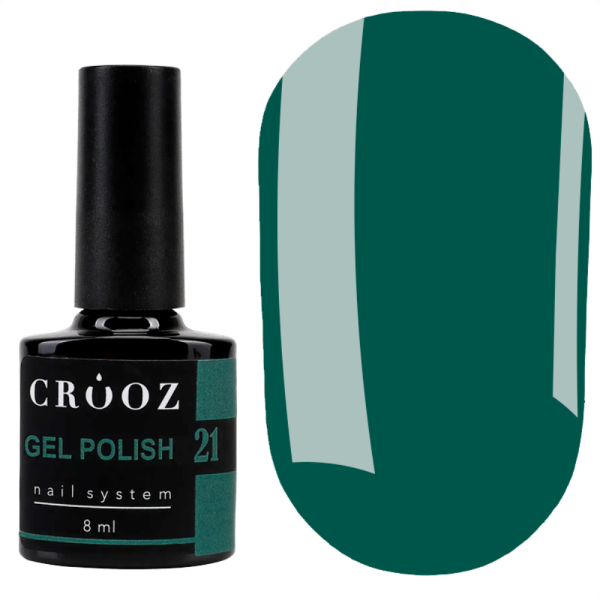 Гель лак Crooz Gel Polish №021, зелений, 8 мл