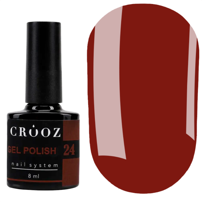 Гель лак Crooz Gel Polish №024, темно-красный, 8 мл