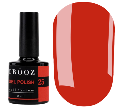 Гель лак Crooz Gel Polish №025, червоний, 8 мл