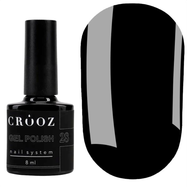Гель лак Crooz Gel Polish №028, черный, 8 мл