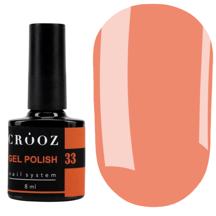Гель лак Crooz Gel Polish №033, лососевый, 8 мл
