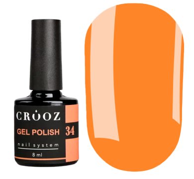Гель лак Crooz Gel Polish №034, морквяний, 8 мл