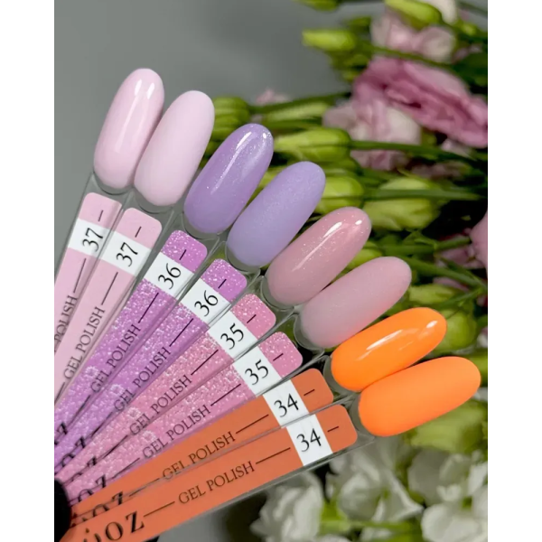 Гель лак Crooz Gel Polish №035, рожевий із шиммером, 8 мл