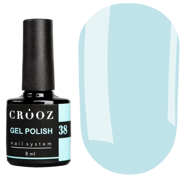 Гель лак Crooz Gel Polish №038, голубой, 8 мл
