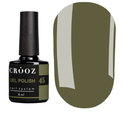 Гель лак Crooz Gel Polish №045, хакі, 8 мл