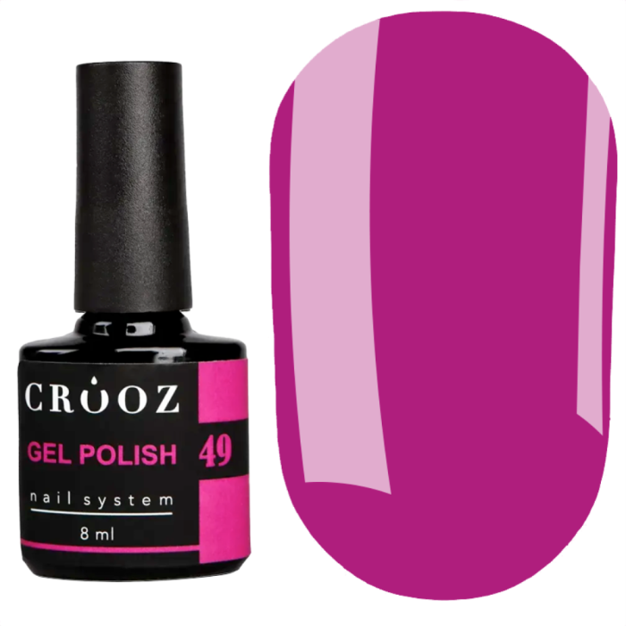 Гель лак Crooz Gel Polish №049, неоново-фиолетовый, 8 мл