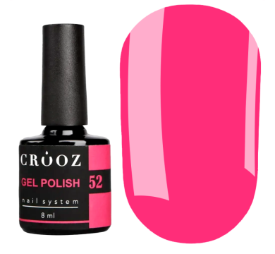 Гель лак Crooz Gel Polish №052, неонова фуксія, 8 мл