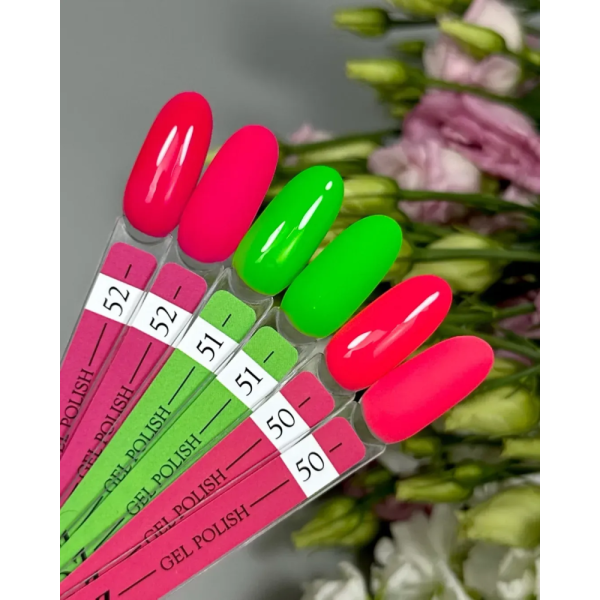 Гель лак Crooz Gel Polish №052, неонова фуксія, 8 мл