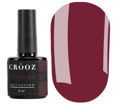Гель лак Crooz Gel Polish №055, бордовий, 8 мл