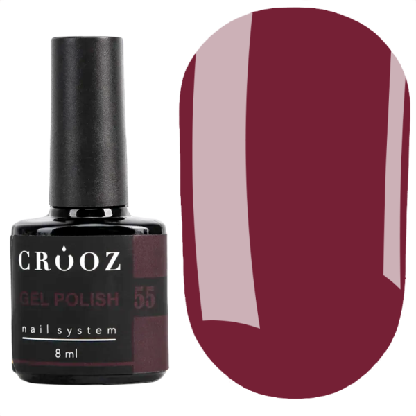 Гель лак Crooz Gel Polish №055, бордовый, 8 мл