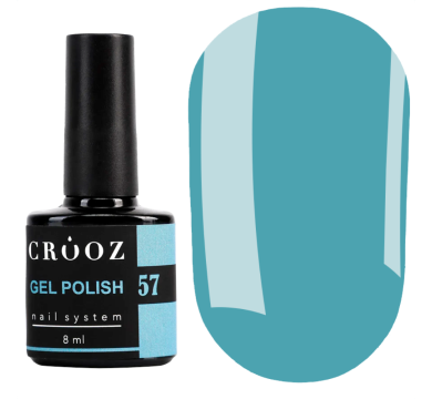 Гель лак Crooz Gel Polish №057, бірюзовий, 8 мл
