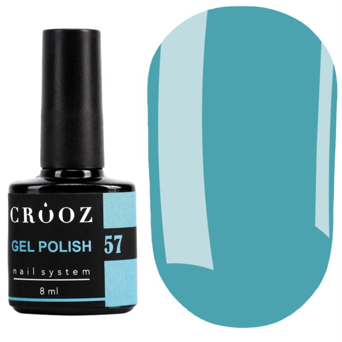 Гель лак Crooz Gel Polish №057, бірюзовий, 8 мл