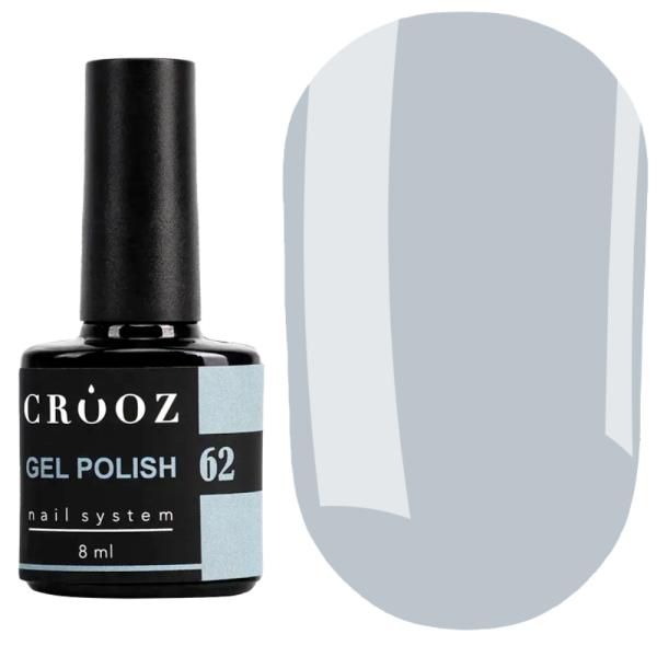 Гель лак Crooz Gel Polish №062, светло-серый, 8 мл