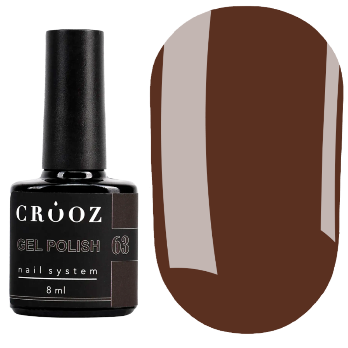 Гель лак Crooz Gel Polish №063, шоколадний, 8 мл