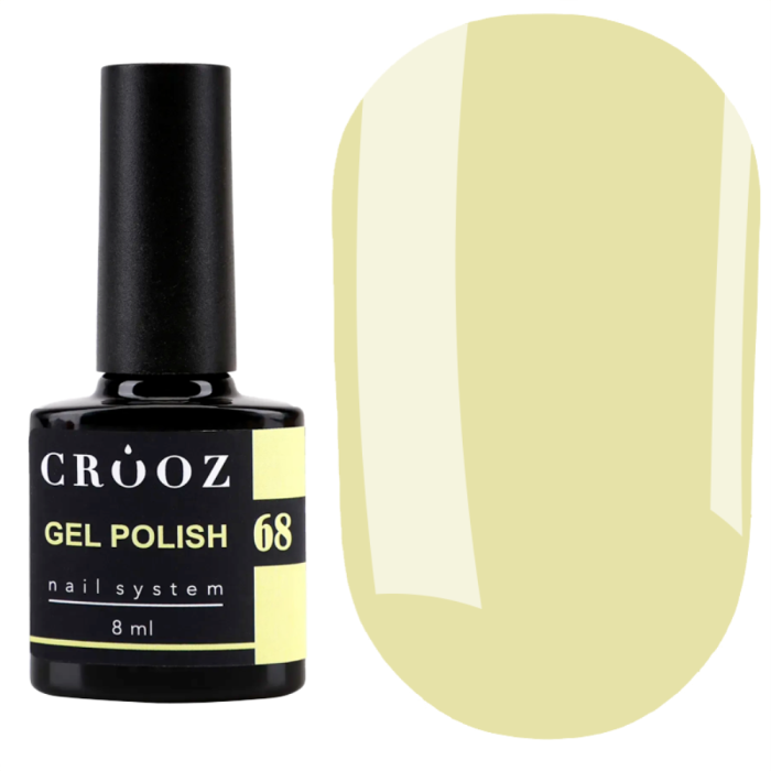 Гель лак Crooz Gel Polish №068, лимонний, 8 мл