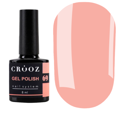 Гель лак Crooz Gel Polish №069, персиково-рожевий, 8 мл