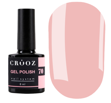 Гель лак Crooz Gel Polish №070, пастельно-персиковий, 8 мл