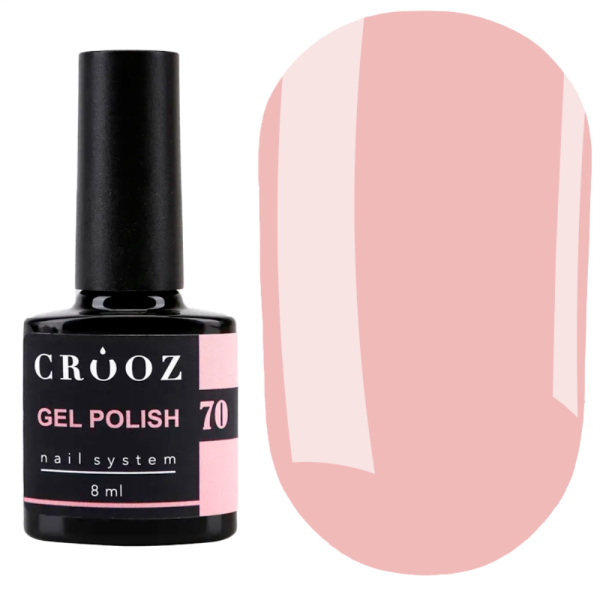 Гель лак Crooz Gel Polish №070, пастельно-персиковий, 8 мл