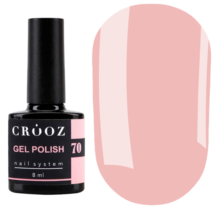 Гель лак Crooz Gel Polish №070, пастельно-персиковий, 8 мл