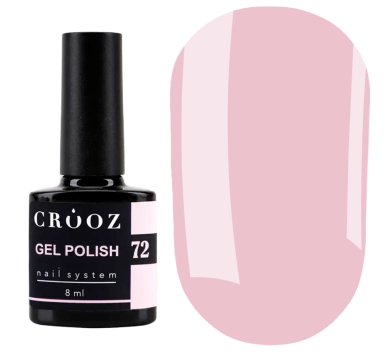 Гель лак Crooz Gel Polish №072, молочно-полуничний, 8 мл