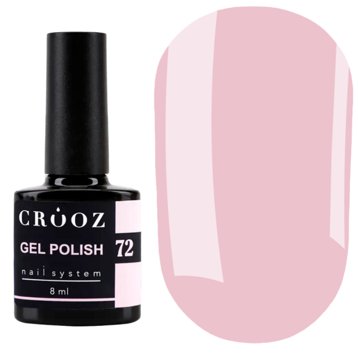 Гель лак Crooz Gel Polish №072, молочно-полуничний, 8 мл