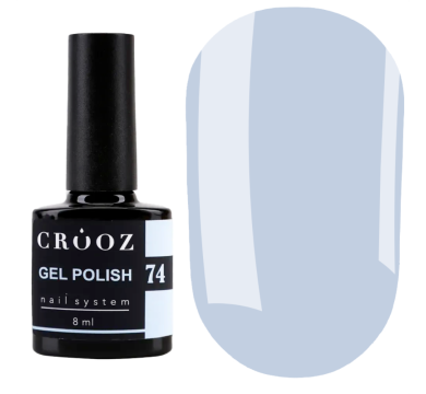 Гель лак Crooz Gel Polish №074, пастельно-небесний, 8 мл