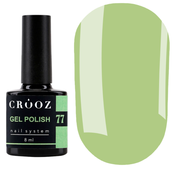 Гель лак Crooz Gel Polish №077, лаймово-зелений, 8 мл