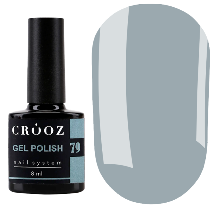 Гель лак Crooz Gel Polish №079, сталевий, 8 мл