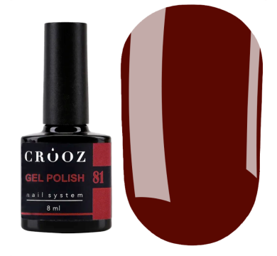 Гель лак Crooz Gel Polish №081, темно-красный, 8 мл