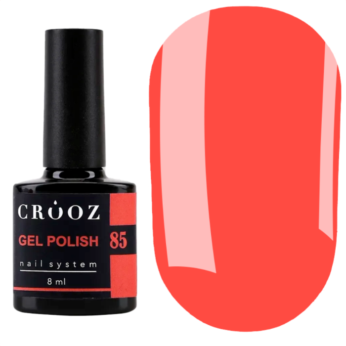 Гель лак Crooz Gel Polish №085, ярко-красный, 8 мл