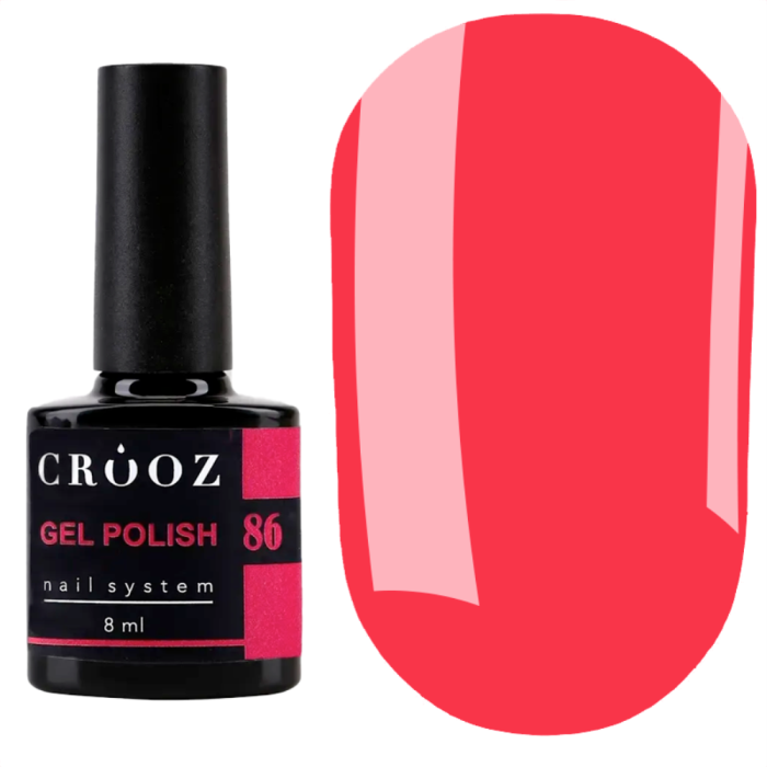 Гель лак Crooz Gel Polish №086, малиновий, 8 мл
