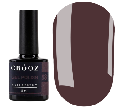 Гель лак Crooz Gel Polish №088, коричневый, 8 мл
