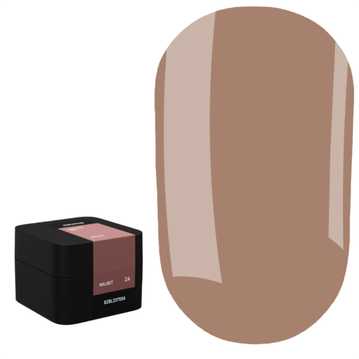 Гель для наращивания Biblioteka Builder Gel №14 Walnut, ореховый, 30 мл
