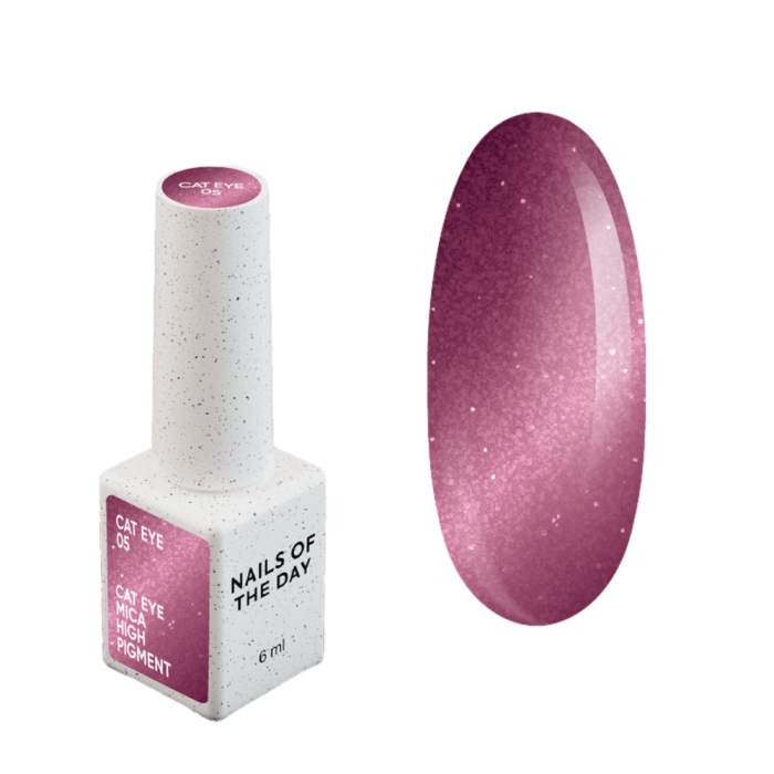 Гель-лак котяче око NAILSOFTHEDAY Cat Eye №05, темно-рожевий, 6 мл