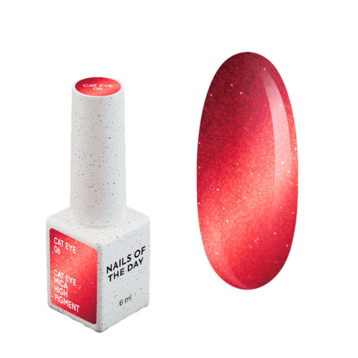 Гель-лак кошачий глаз NAILSOFTHEDAY Cat Eye №06, красный, 6 мл