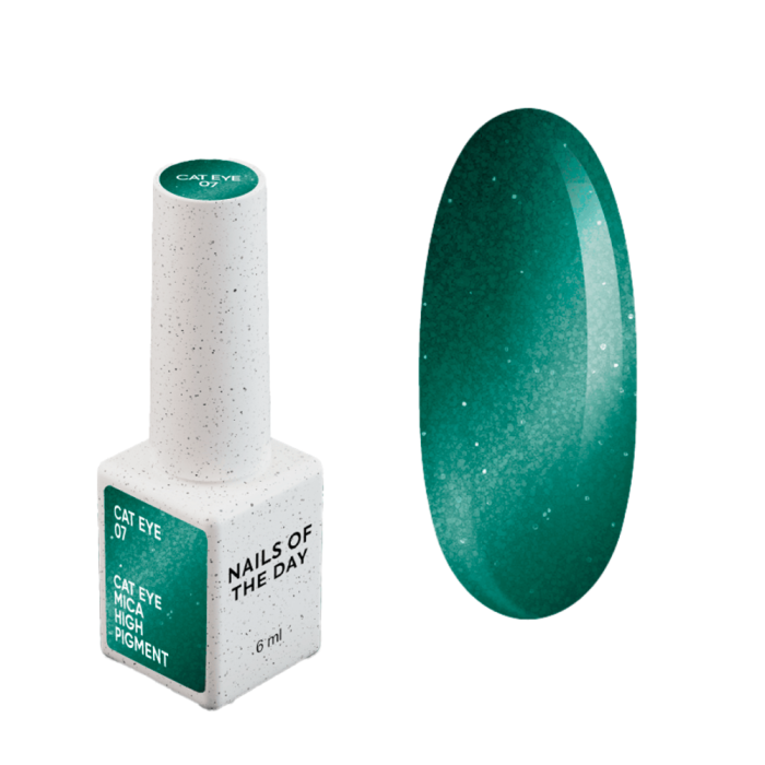 Гель-лак кошачий глаз NAILSOFTHEDAY Cat Eye №07, зелёный, 6 мл