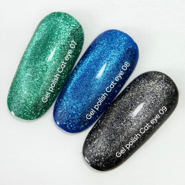 Гель-лак кошачий глаз NAILSOFTHEDAY Cat Eye №07, зелёный, 6 мл